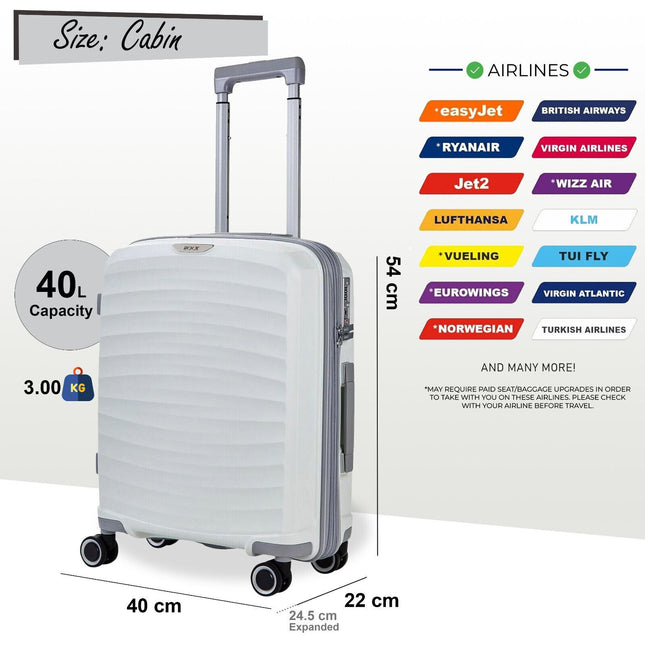 Sunwave Hard Shell Luggage Suitcase Set