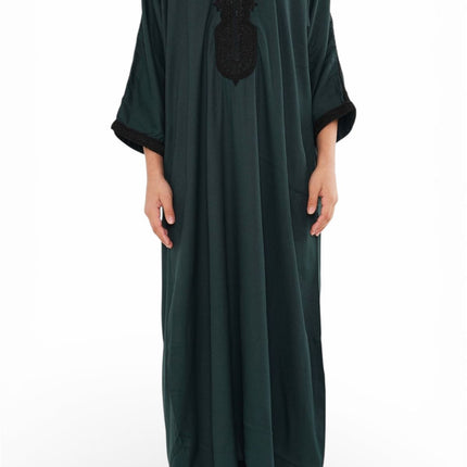 Kid's Boys Green Moroccan Thobe Jubba Robe Eid Djellaba Gandoura - K-HM62