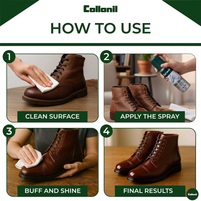 Collonil Combi White 100ml Leather & Textile Shoe Whitener, Protector & Waterproof Care