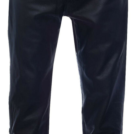 Mens Black '501' Leather Jeans-Montana