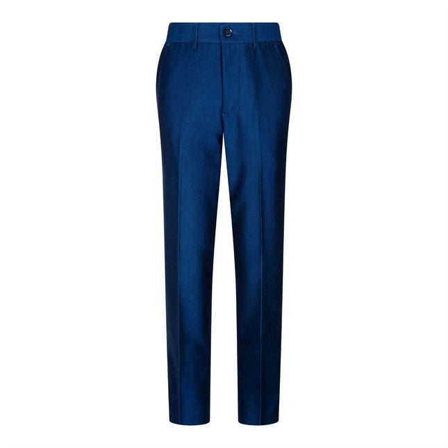 Boys 3 Piece Shiny Royal Blue Classic Suit