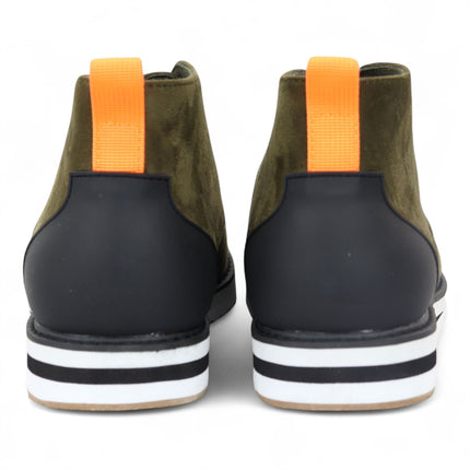 Men's Olive Suede Lace-Up Ankle Desert Boots