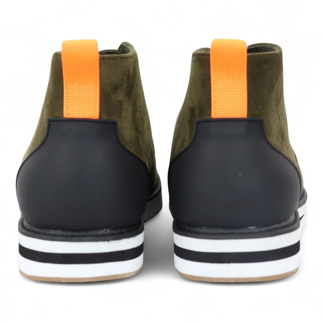 Men's Olive Suede Lace-Up Ankle Desert Boots