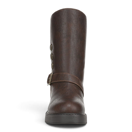 Blowfish Malibu Women's Brown Faux Leather Winter Biker Boots - Venice-Cozy