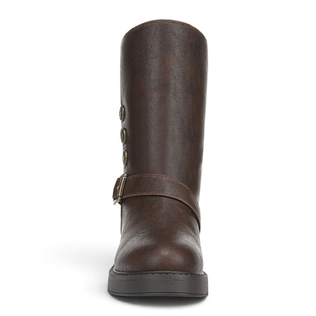 Blowfish Malibu Women's Brown Faux Leather Winter Biker Boots - Venice-Cozy