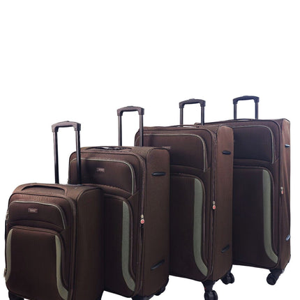 Soft Shell Suitcase Luggage Set Travel Light Carry On Cabin Bag
