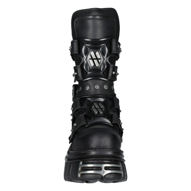 New Rock Goth Platform Leather Boots-M-MET422-S1