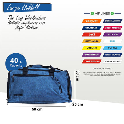 Large Duffel Weekend Holdall Carry-On Cabin Bag Gym Sports Travel Bag
