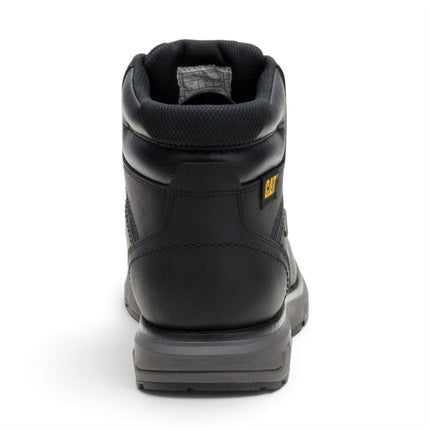 Caterpillar (CAT) Mens Black Leather Waterproof Lace Up Boots - Pursue Hiker