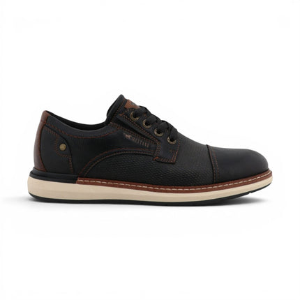 Mustang Men's Black Faux Leather Casual Outdoor Shoes - M0141002