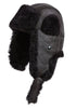 Mens Brown RAF Aviator Sheepskin B-55 Trapper Hat Winter Warm Leather Navigator Hat