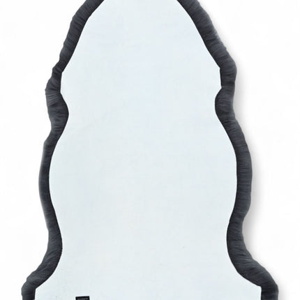 Genuine Charcoal Grey Sheepskin Natural Silky Soft Fluffy Real Wool Rug