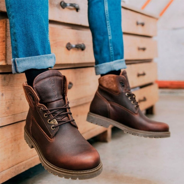 Panama Jack Men's Amur GTX C10 Chestnut Waterproof Leather Ankle Boots