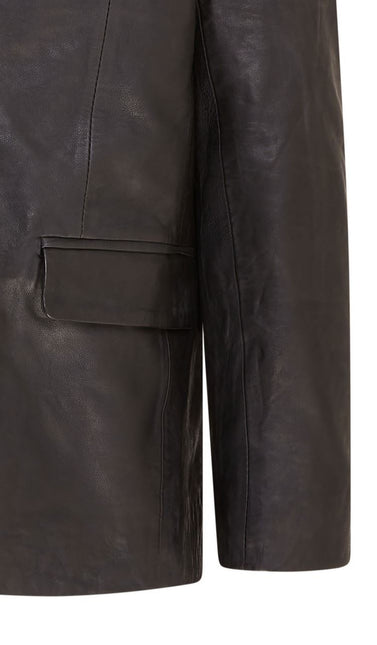 Mens Leather Blazer Jacket Soft Real Italian Leather Fitted Vintage Coat