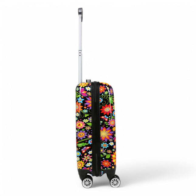 Hard Shell Printed Cabin 55 x 36 x 20 cm PP Suitcase Luggage Suitable for Easyjet, Ryanair