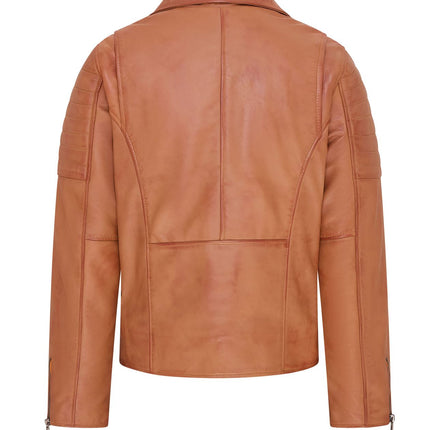 Mens Slim Fit Brando Style Double Cross Zip 100% Leather Biker Jacket