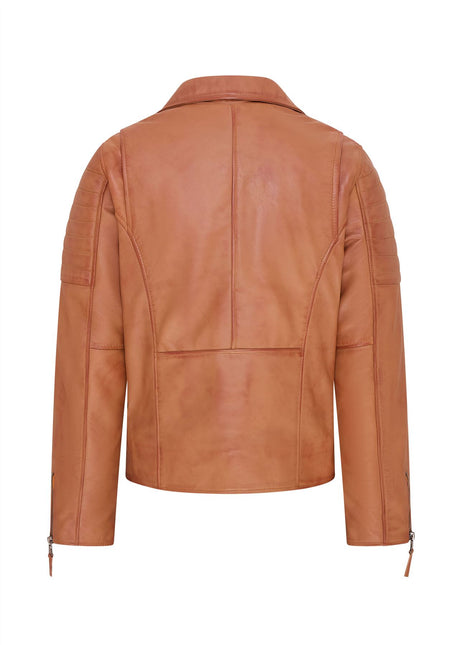 Mens Slim Fit Brando Style Double Cross Zip 100% Leather Biker Jacket