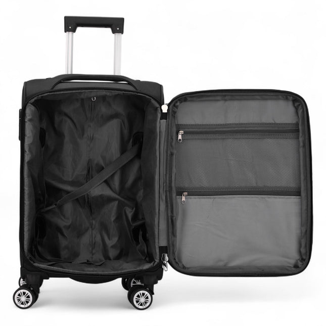 Soft Cabin Suitcase 36.5 x 23.5 x 58 cm Nylon 900D Suitable Integrated Lock for Easyjet, Ryanair, Wizzair