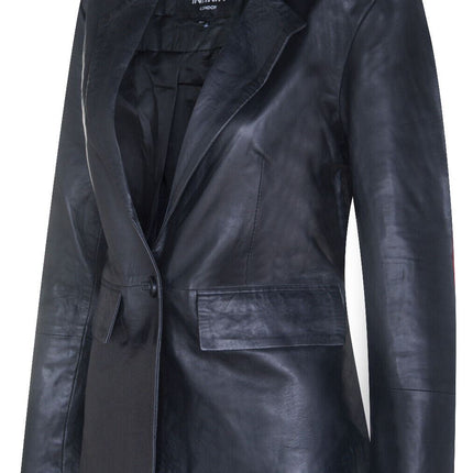 Womens Soft Leather Blazer Jacket-Apeldoorn