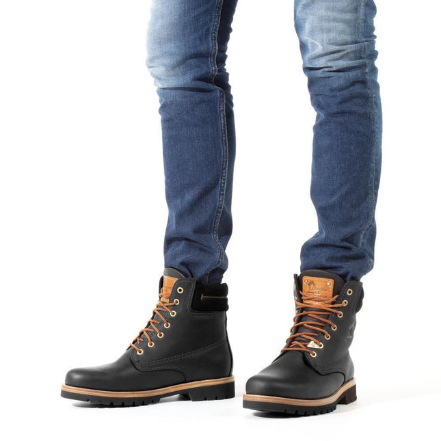 Panama Jack 03 C27 Mens Black Waterproof Leather Laces Hiking Ankle Boots
