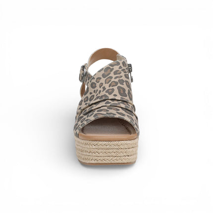 Blowfish Malibu Womens Leopard Print Wedge Slingbacks Heel Sandals - Amira
