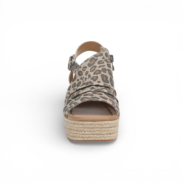 Blowfish Malibu Womens Leopard Print Wedge Slingbacks Heel Sandals - Amira