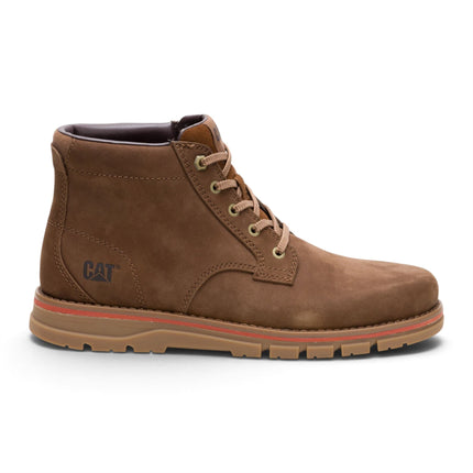 Caterpillar (CAT) Men's Water-Resistant Bison Brown Leather Ankle Boots - Estimate Chukka