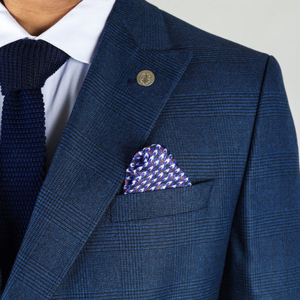 Men's Classic Blue Double Breasted 2-Piece Suit