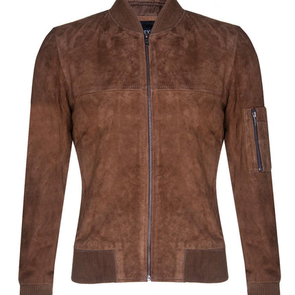 Mens Goat Suede MA-1 Bomber Jacket-Auckland