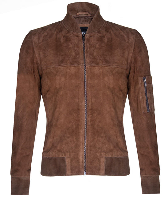 Mens Goat Suede MA-1 Bomber Jacket-Auckland