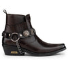 Men's Brown Leather Winklepicker Western Gothic Boots