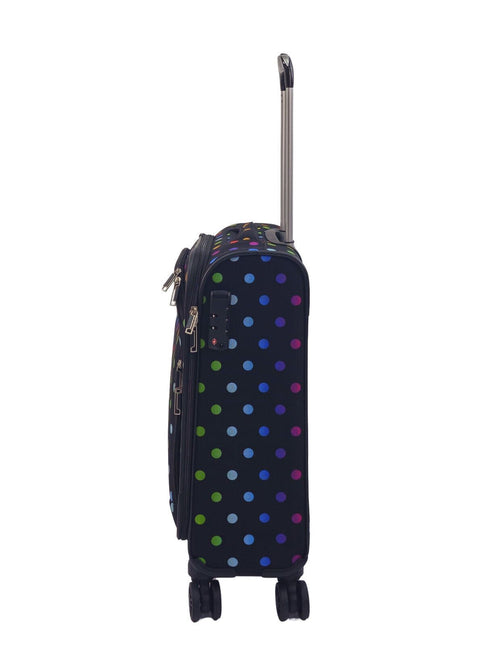 Lightweight Print Suitcases 8 Wheel Luggage Travel Soft Bags Set