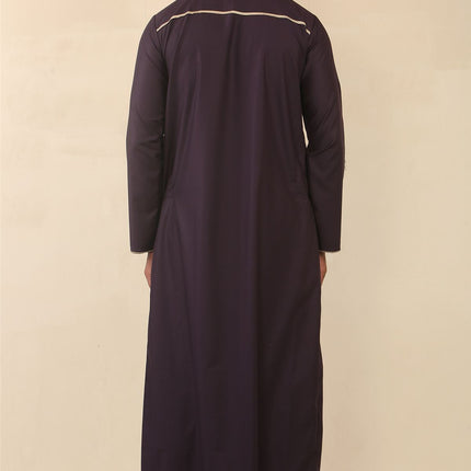 Men's Omani Eid Purple Thobe  Saudi Emirati Jubba Robe