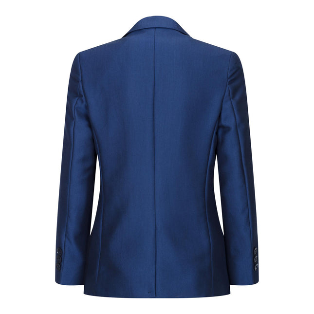Boys 3 Piece Shiny Royal Blue Classic Suit