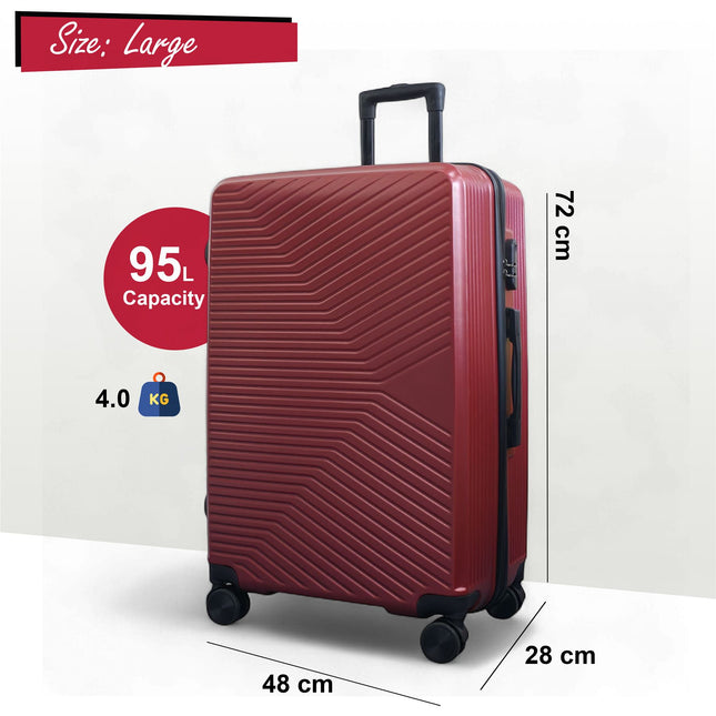 Hardshell Suitcase Set Robust 8 Wheel Cabin Luggage Case Bag
