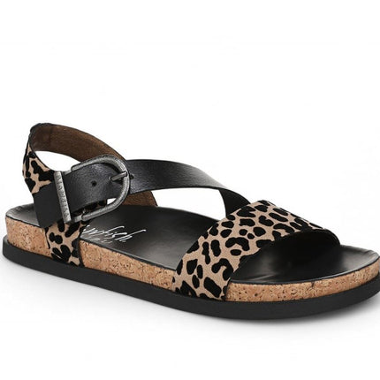 Blowfish Malibu Women's Leopard Brown Footbed Sandals - Lance