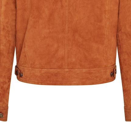Mens Trucker Goat Suede Western Leather Jeans Jacket - Yangon