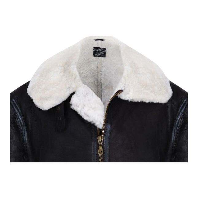 Mens B3 Aviator Real Sheepskin Leather Flying Jacket-Hobart