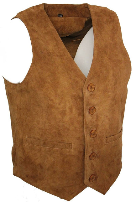 Mens Classic Goat Suede Leather Waistcoat-Norwich