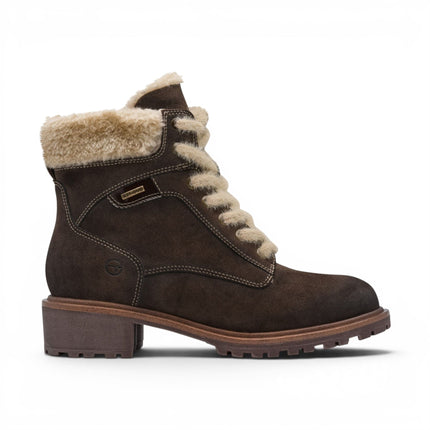 Tamaris Women’s Brown Warm Lace-Up Winter Outdoor Ankle Boots - 26266-43