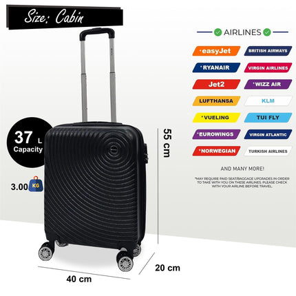 Hard Shell ABS Cabin Suitcase Luggage Set