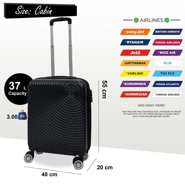 Hard Shell ABS Cabin Suitcase Luggage Set