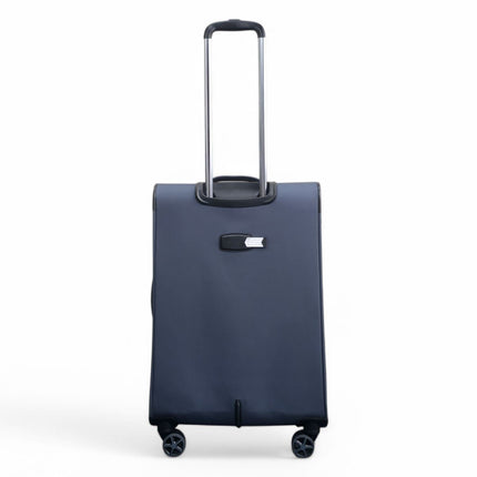Lightweight Soft Grey Dual 4 Wheel Cabin Luggage Suitcase Set