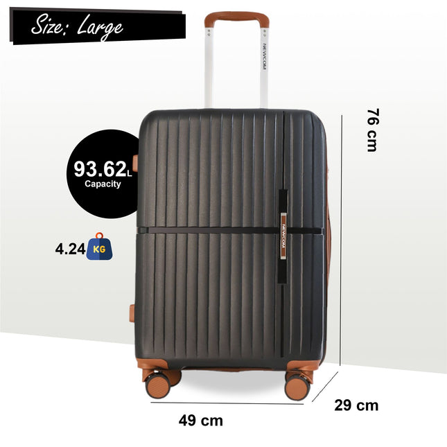 Strong Hard Shell Suitcase Set 8 Wheel Cabin Luggage Holiday Travel Case