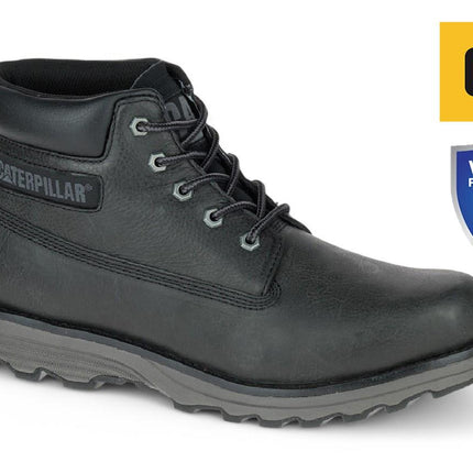 Caterpillar Men's Founder Black Leather Everyday Ankle Boots