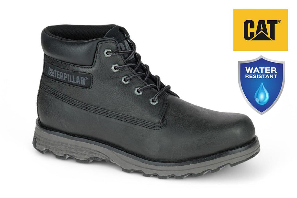Caterpillar Men's Founder Black Leather Everyday Ankle Boots