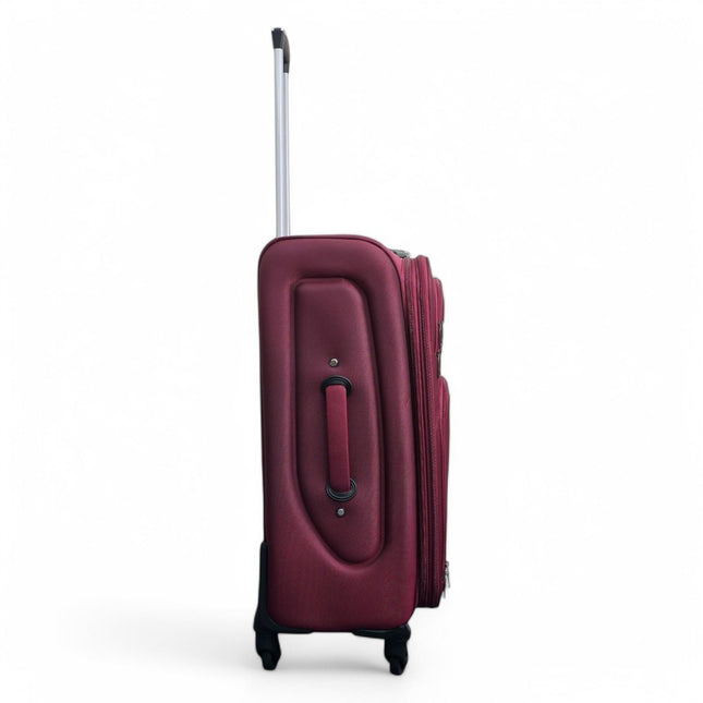 Soft Shell Lightweight Nylon Suitcase Set 4 Wheel Travel Case Holiday Bags