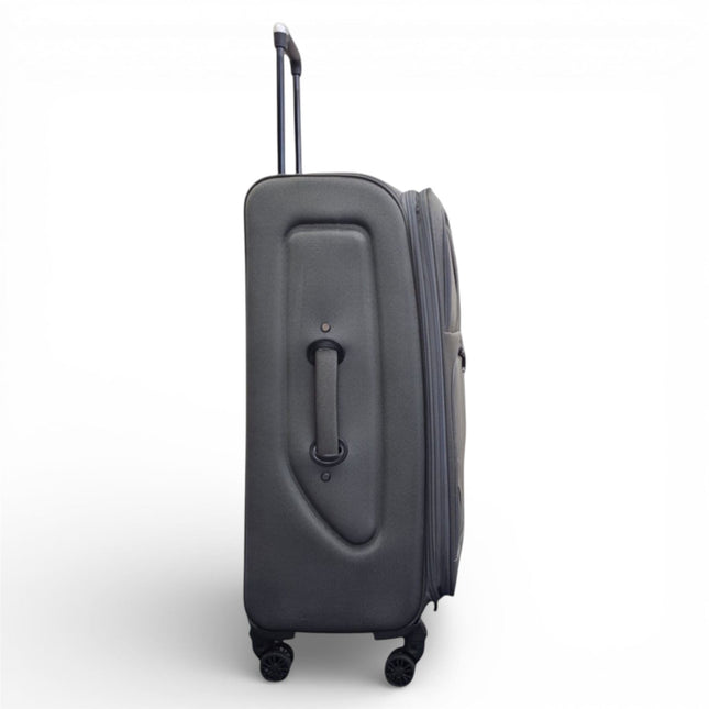 Soft Shell Lightweight Nylon Suitcase Set 4 Wheel Travel Case Holiday Bags