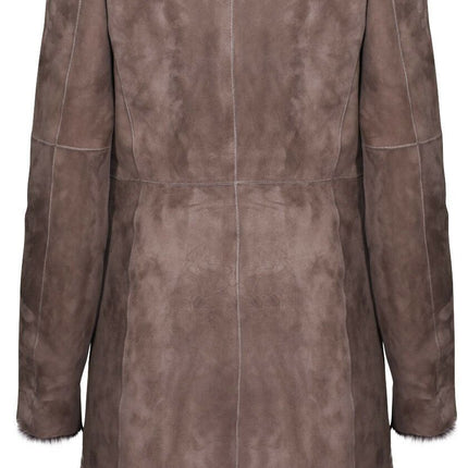 Womens Toscana Sheepskin Suede Trench Coat-Tbilisi
