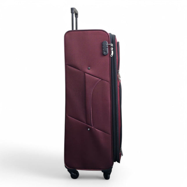 Expandable Soft Shell 4 Wheel Luggage Travel Cabin Suitcase Set Holiday Bags